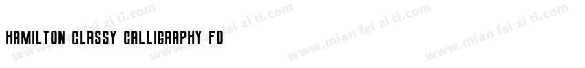 Hamilton Classy Calligraphy Font字体转换